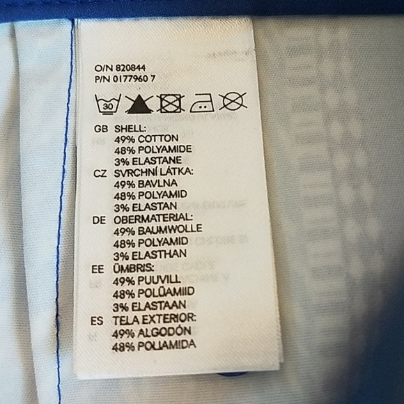 H & M blue patterned pencil skirt sz 8 - Picture 6 of 6